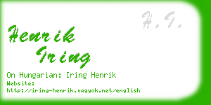 henrik iring business card